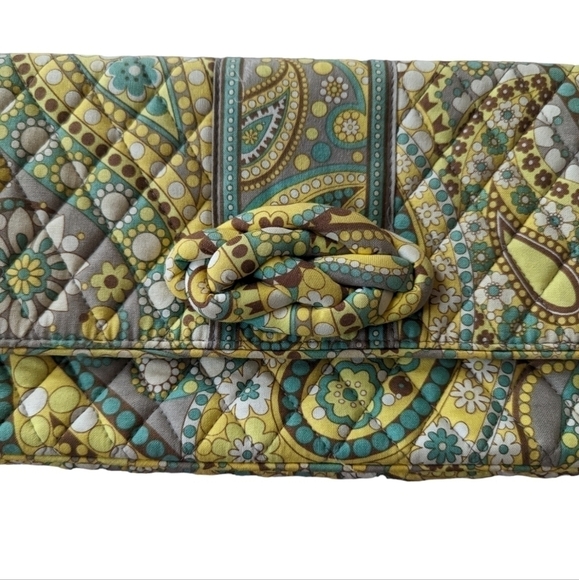 😄 Vera Bradley 2011 Lemon Parfait Small Hand Bag Satchel Purse - Picture 5 of 6